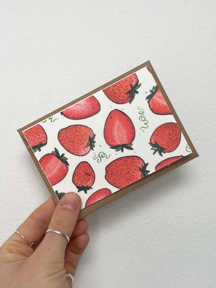 Plantable Card - Mini Notelet A7 Seed Paper Greeting Fruit for wholesale by The Flower Girl Studios