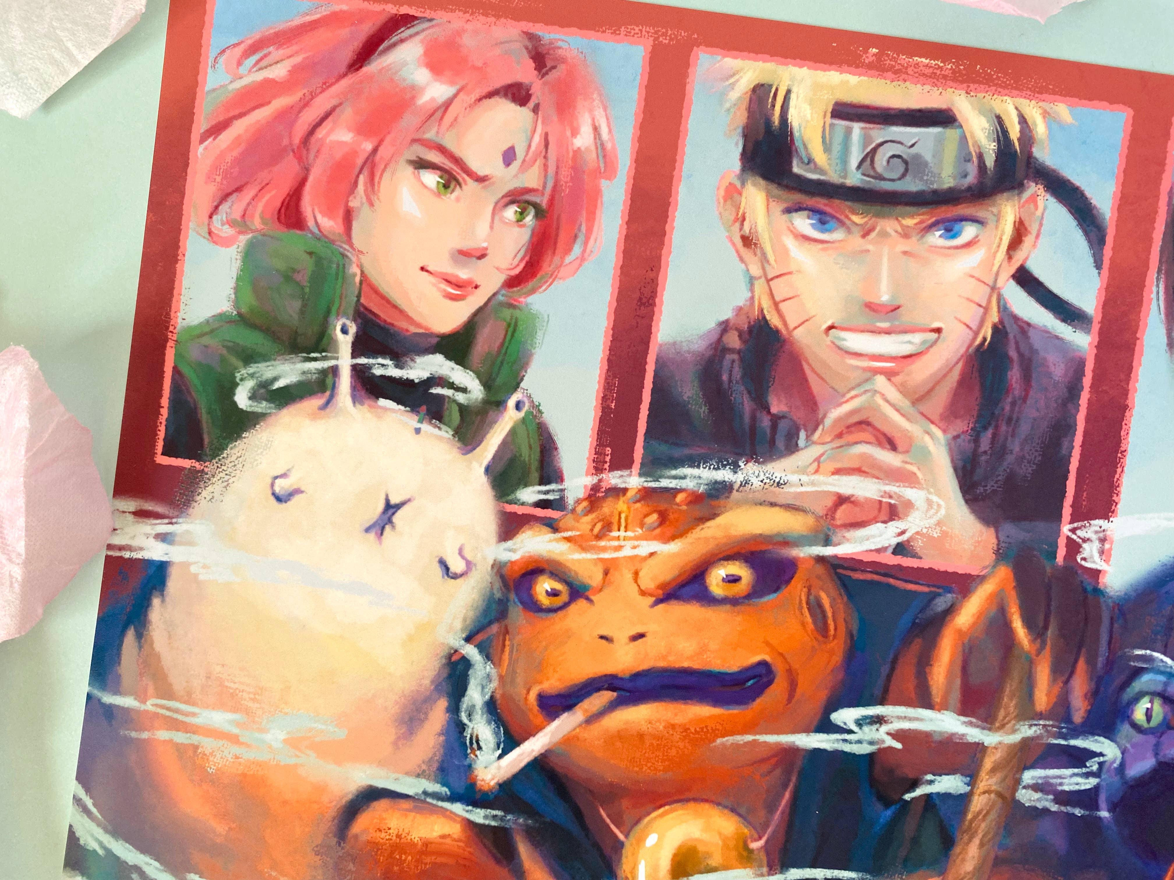 Cindy Tran Art - Wholesale Art Print - Naruto - Team 7 Summoning Jutsu - 10x8" Art Print1