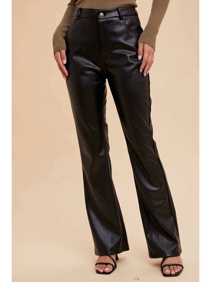 In Loom - Wholesale Broek - Dames - Uitlopende vegan leren broek10