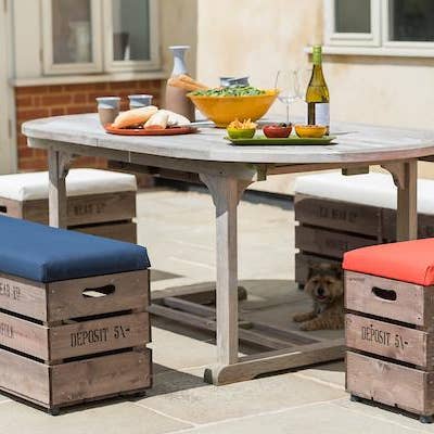 Outdoor Storage Stools for wholesale by Tiffany Jayne