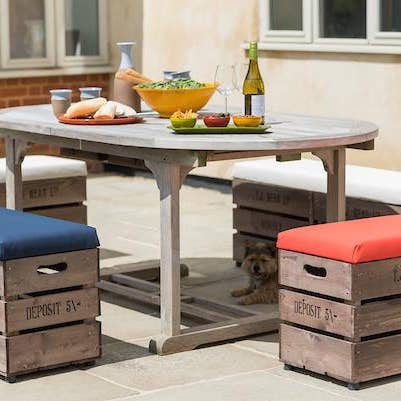 Outdoor Storage Stools for wholesale by Tiffany Jayne