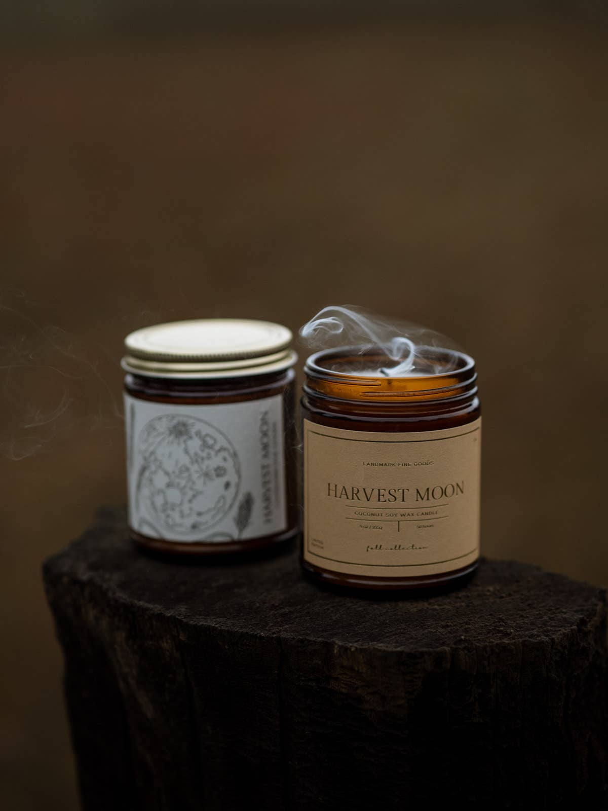 Landmark Fine Goods - Wholesale Jar/Filled Candle - Fall Candle - Harvest Moon Luxe Label 2