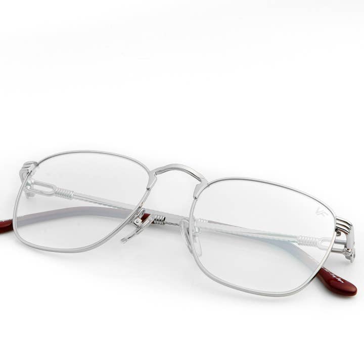 VF Pusher 18kt Weißgold (Clear Flash Silber) für den Großhandel von Vintage Frames Company