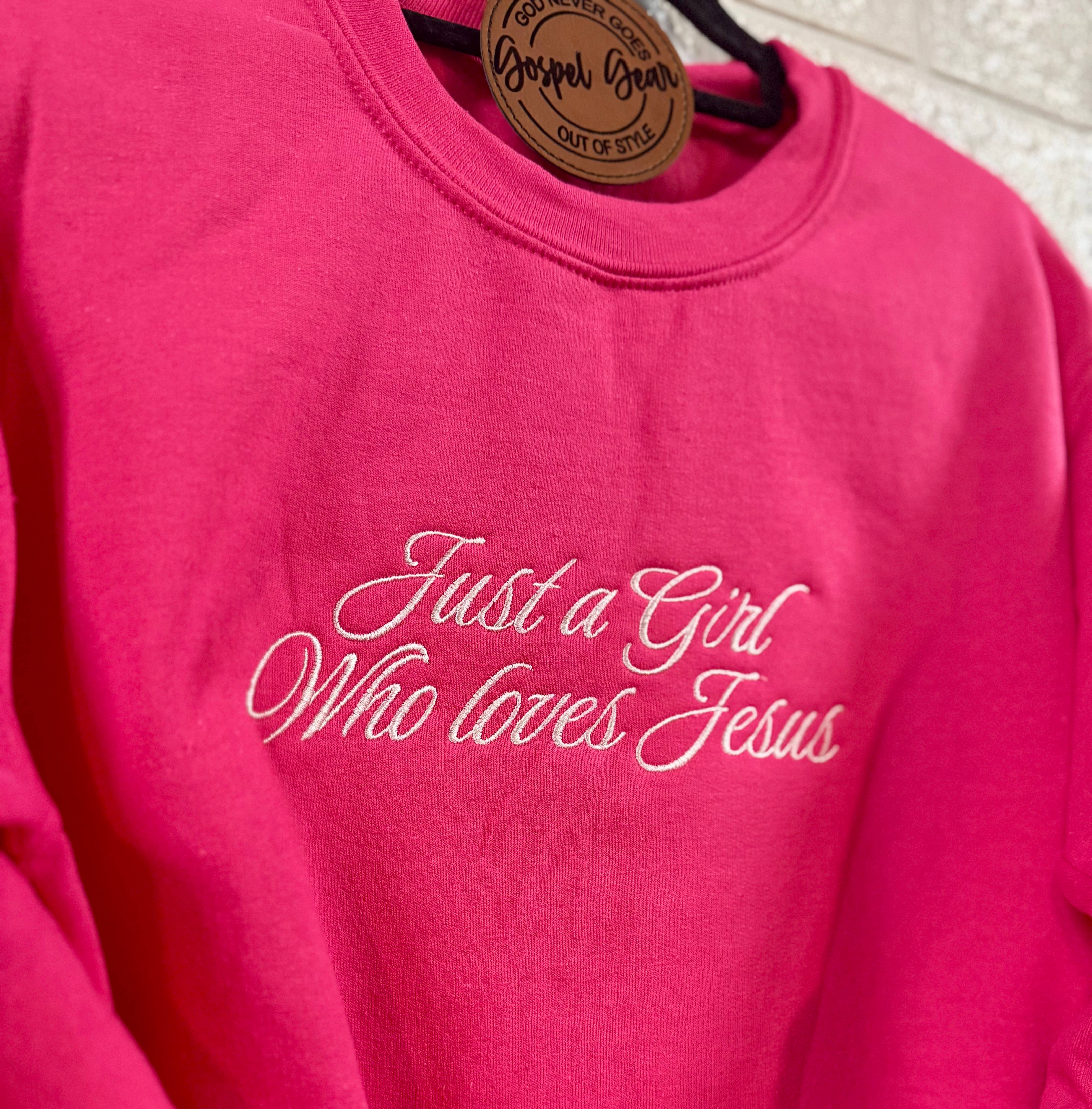 Gospel Gear Co - Vente Sweat-shirt – unisexe - Juste une fille qui aime Jésus T-shirt brodé avec inscription1