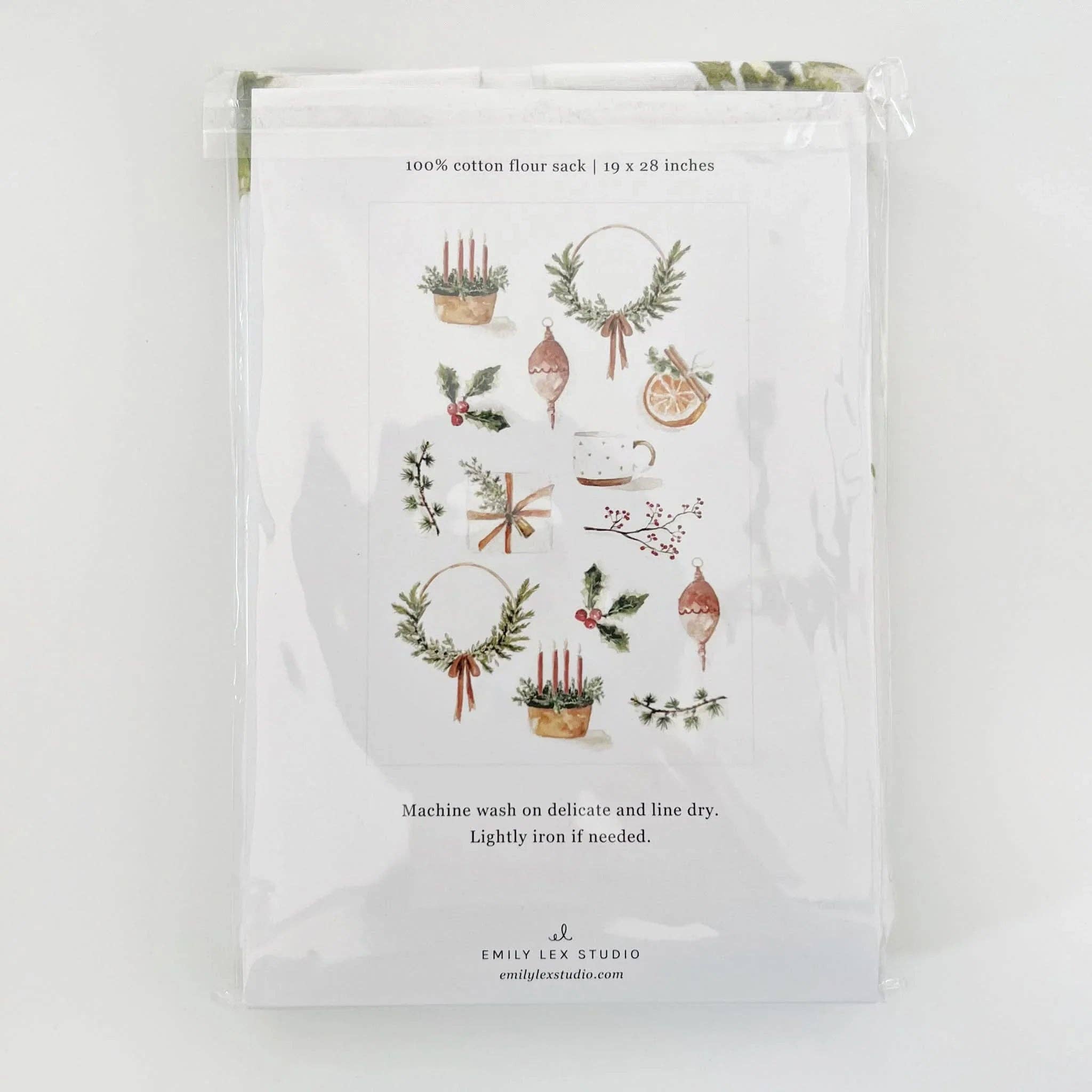 emily lex studio - Wholesale Tea Towel - yuletide cotton flour sack tea towel2