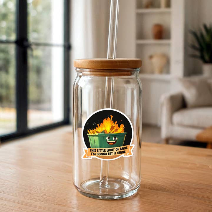 Missional Merch - Wholesale Sticker - This Little Light of Mine | Dumpster Fire | Funny Sticker