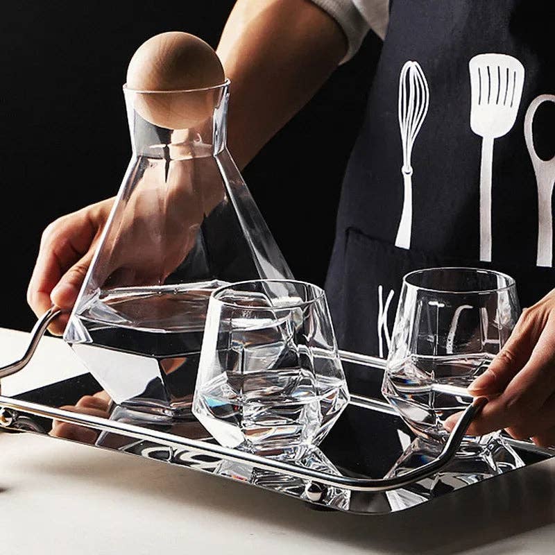 Kiyo Home - Wholesale Drinking Glass/Cup - Glass Drinkware 5-Piece Set | Hexagonal Glassware Set16