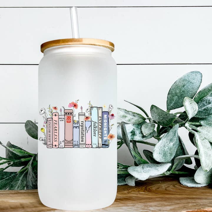 Taylor Swift Albums Frosted Glass Tumbler for wholesale by 34Designed
