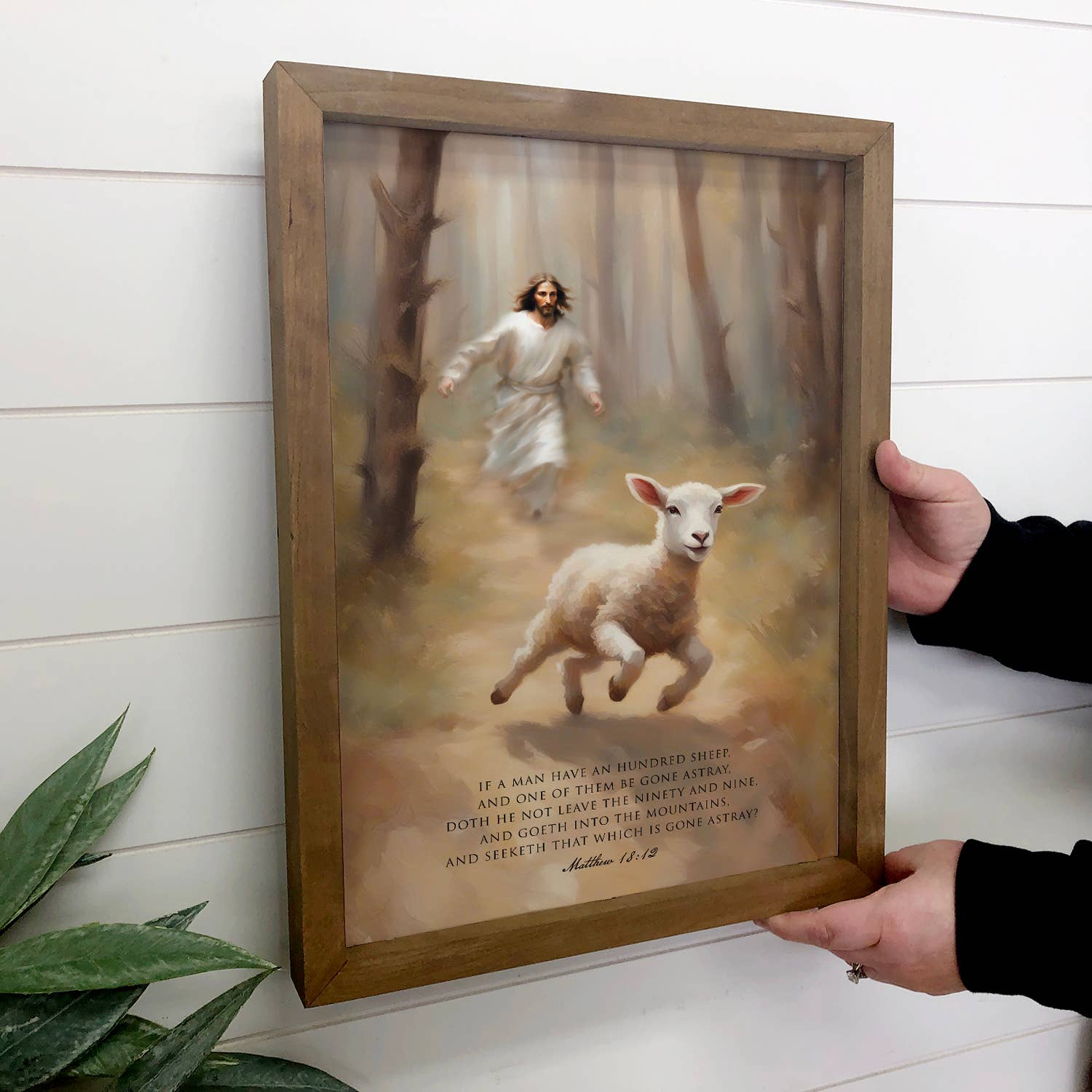 Hangout Home - Wholesale Art Print - Jesus Chasing the Lost Sheep - Scripture Wall Art6