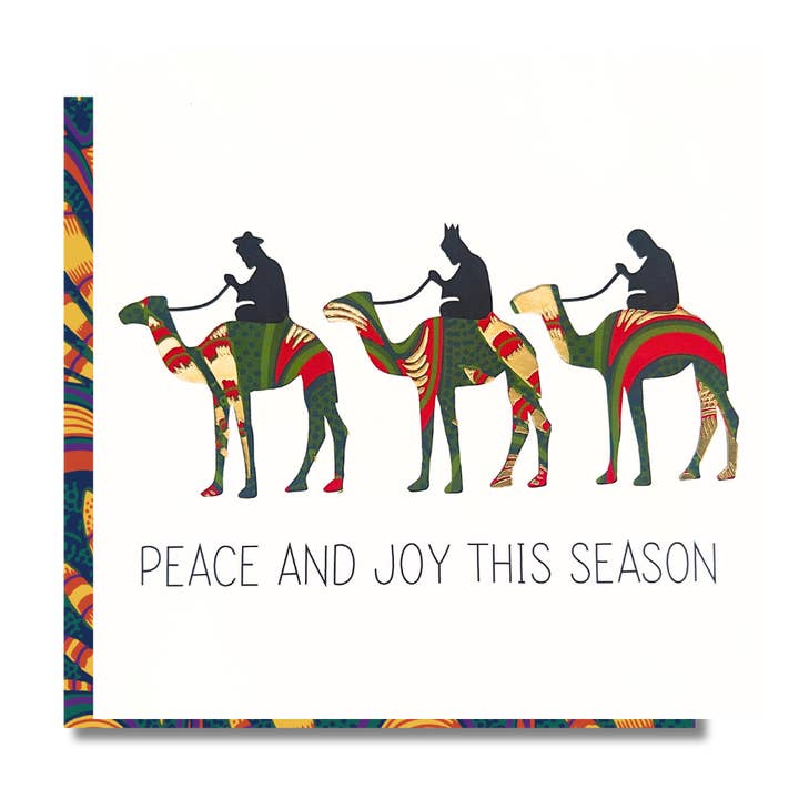 Peace and Joy | Wrapped in Wonder Collection - AfroTouch Design Christmas Card for wholesale by AfroTouch Design