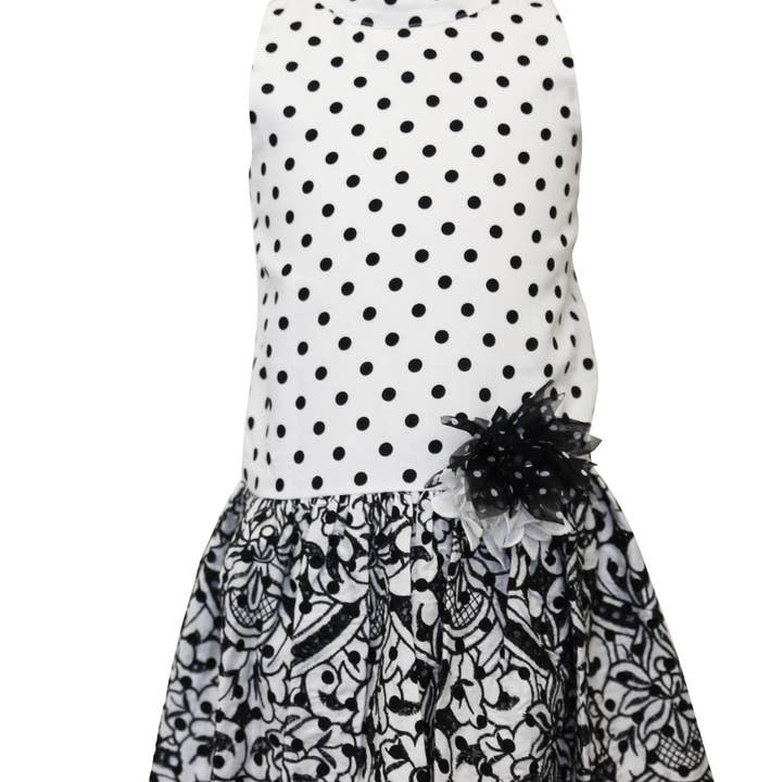 Abito a pois a vita bassa per la vendita all'ingrosso da parte di Ava & Yelly