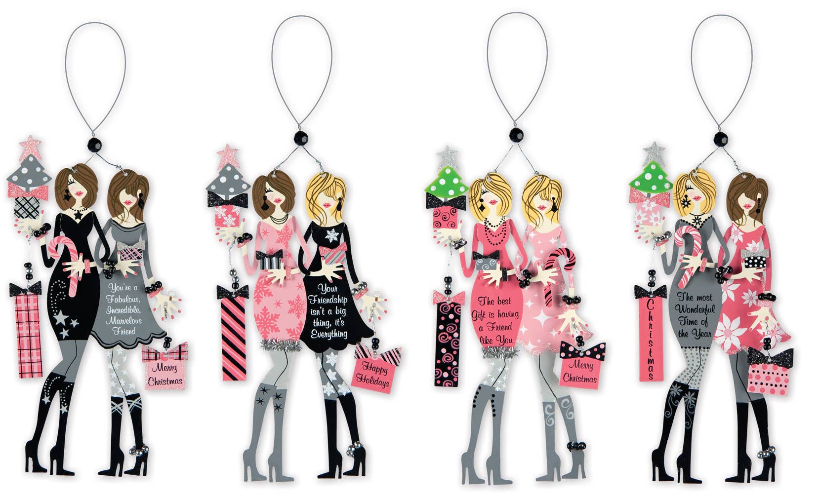 Sunset Vista Designs - Wholesale Ornament Set - Fabulous Friends Ornament 4 Asst2