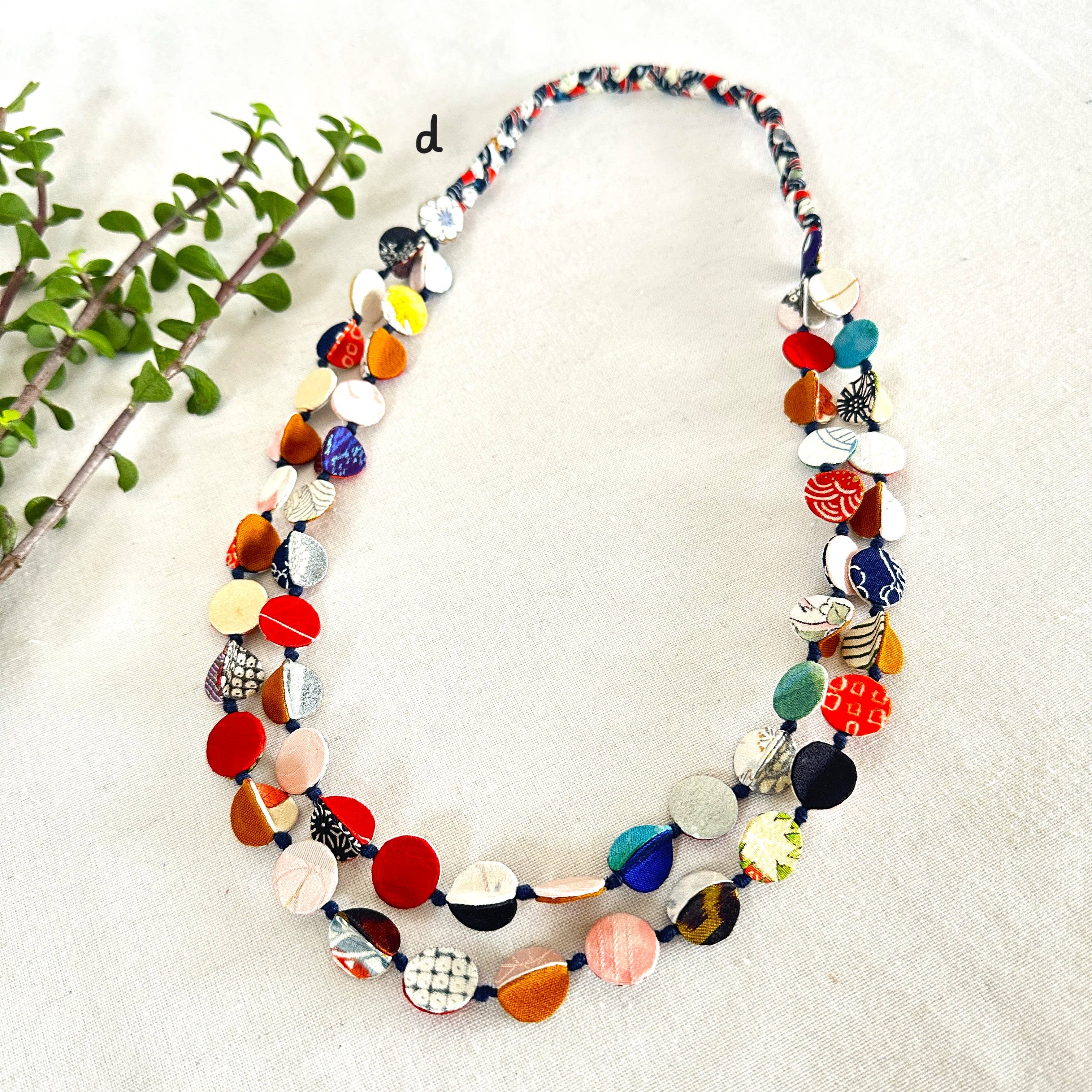 Sophie Silks - Vente Colliers plastrons - Collier kimono à double brin2