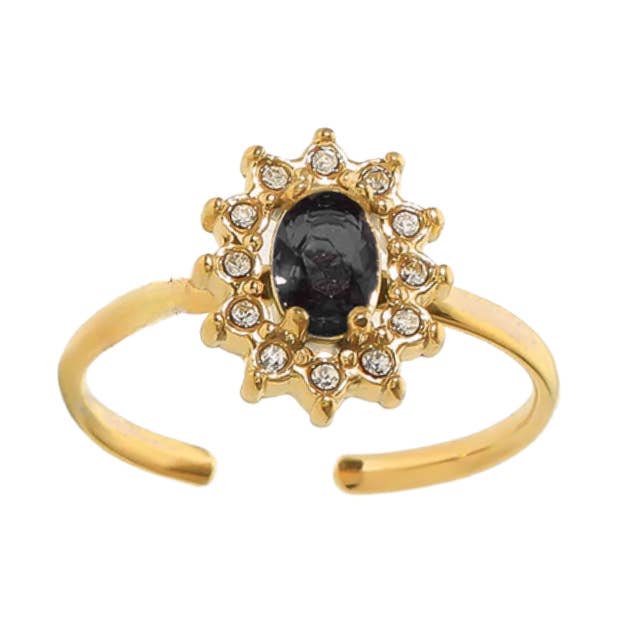 Anillo Emilia negro para venta al por mayor de Rosies