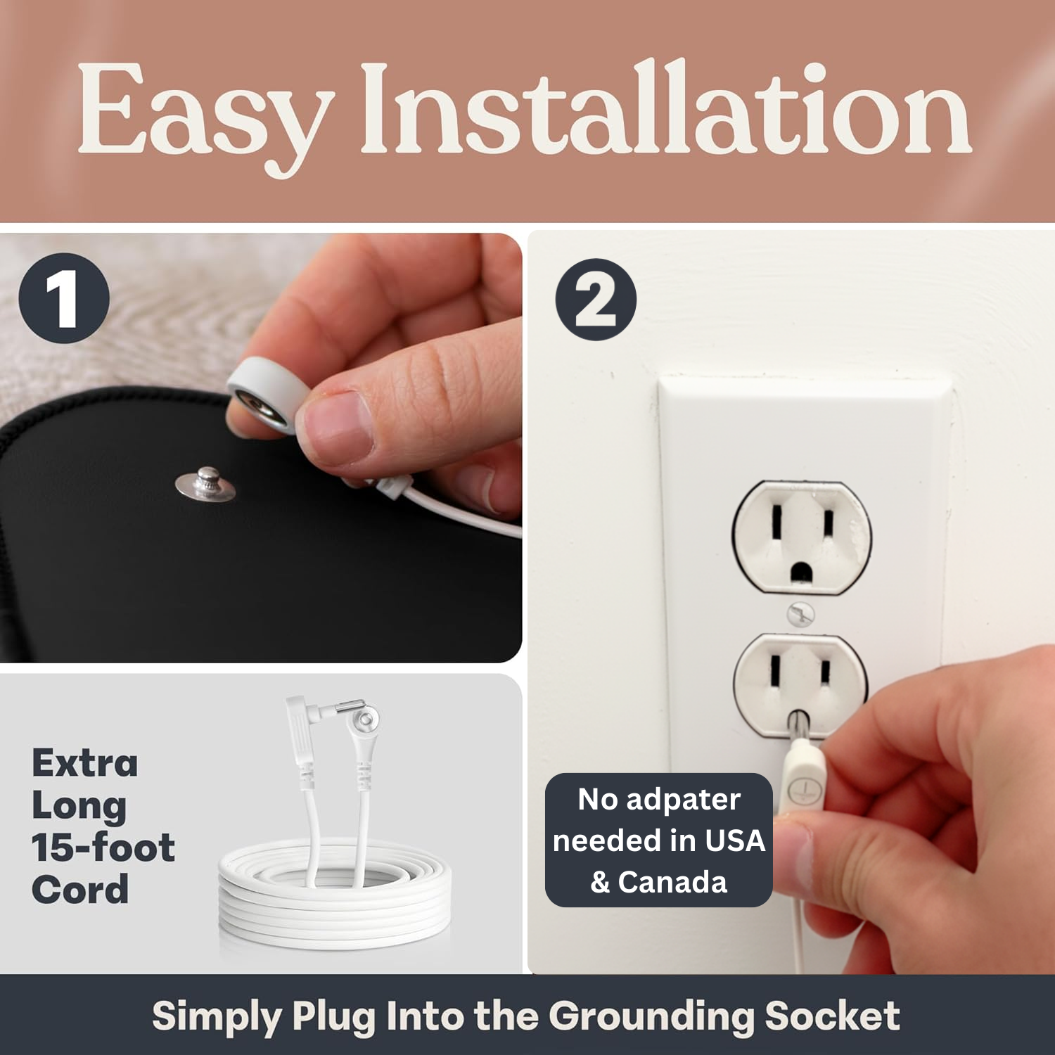 GAYA - Vendita all'ingrosso Tappetini da yoga - Tappetino di messa a terra - Migliora il sonno e riduce l'infiammazione, Nero4