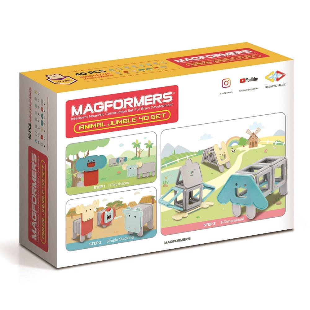 Magformers Australia - Wholesale Building set – Child - Magformers Magnetic Play - My First Animal Jumble 40 Set3