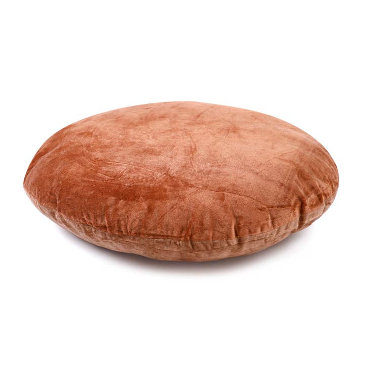 Reversible Velvet Pillow, Rust & Mocha Brown - 16 Inch for wholesale by Casa Amarosa
