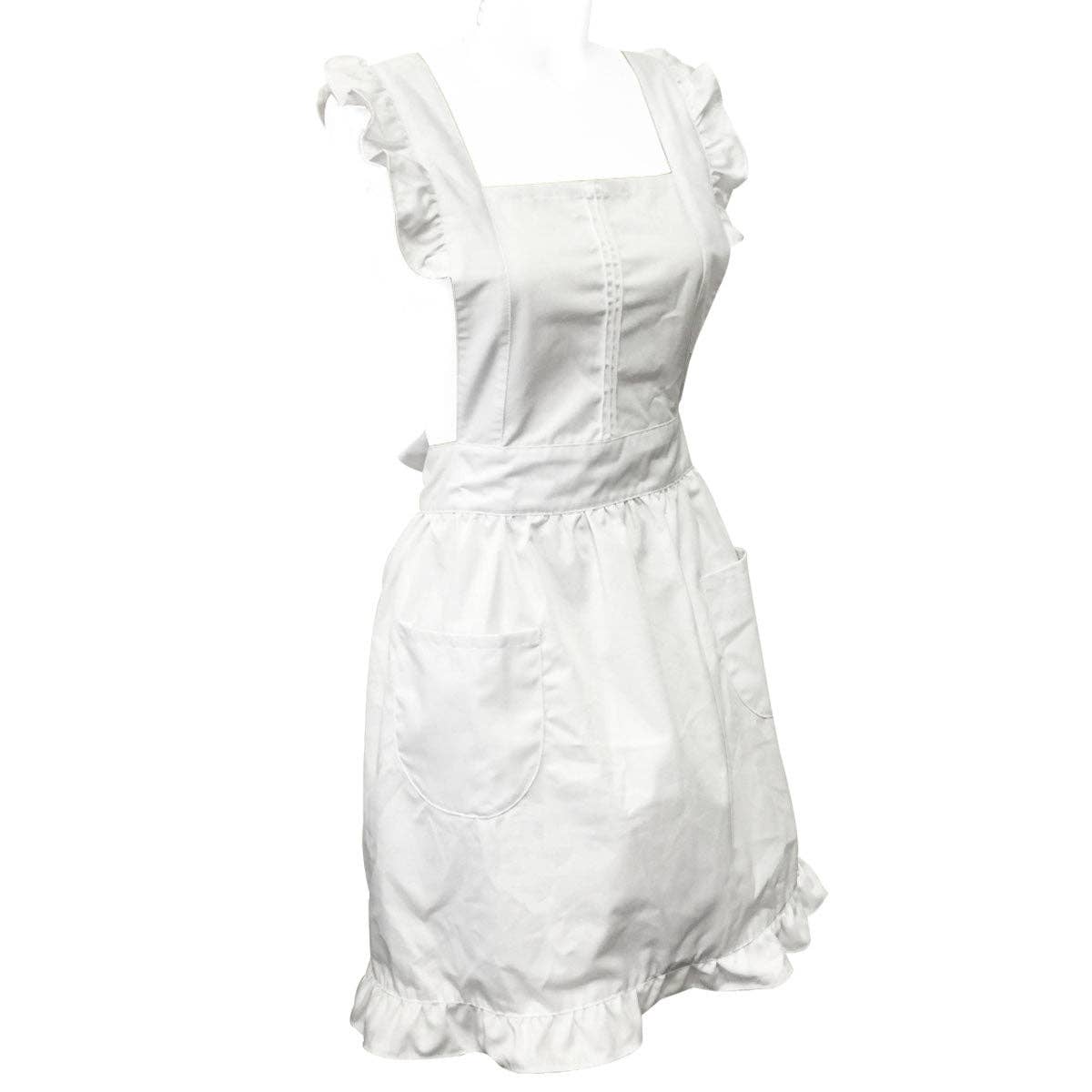 Wrapables.com - Wholesale Apron - Wrapables Retro White Apron with Pockets for Cooking1