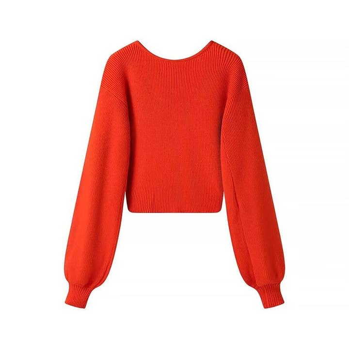 safistyle - Wholesale Knit Sweater - Women's - Twist-Knot Cropped Sweater1
