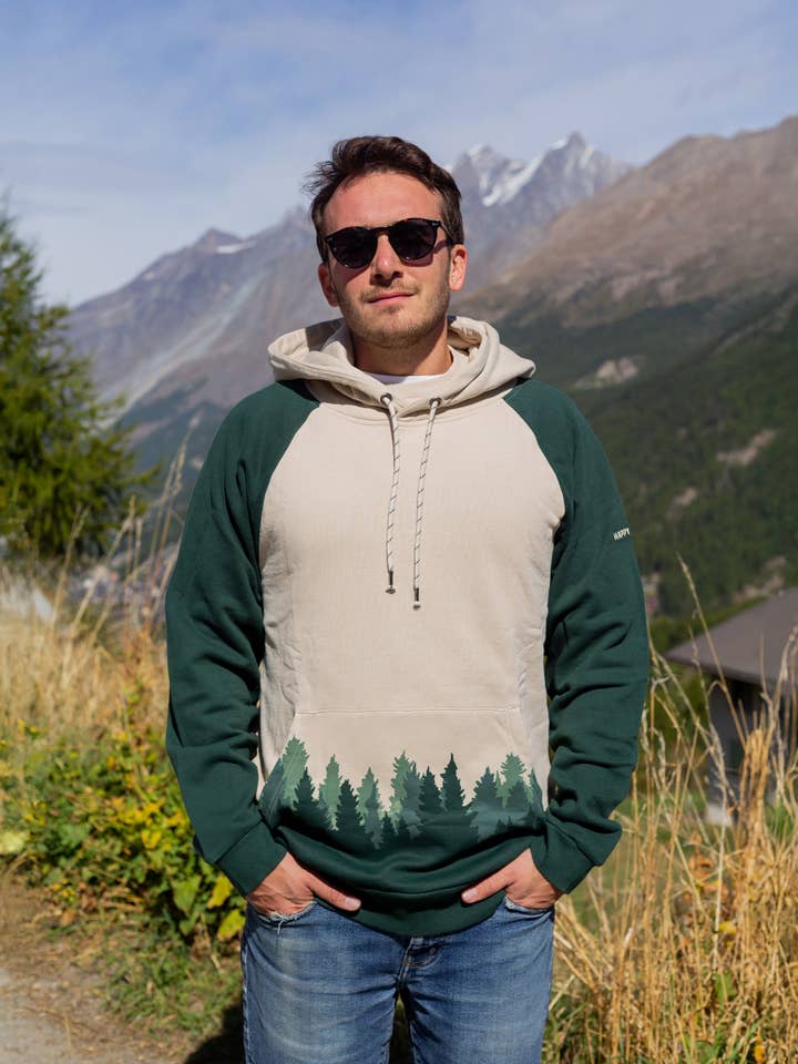 Happy Earth - Wholesale Hoodie – Unisex - Fading Forest Hoodie8