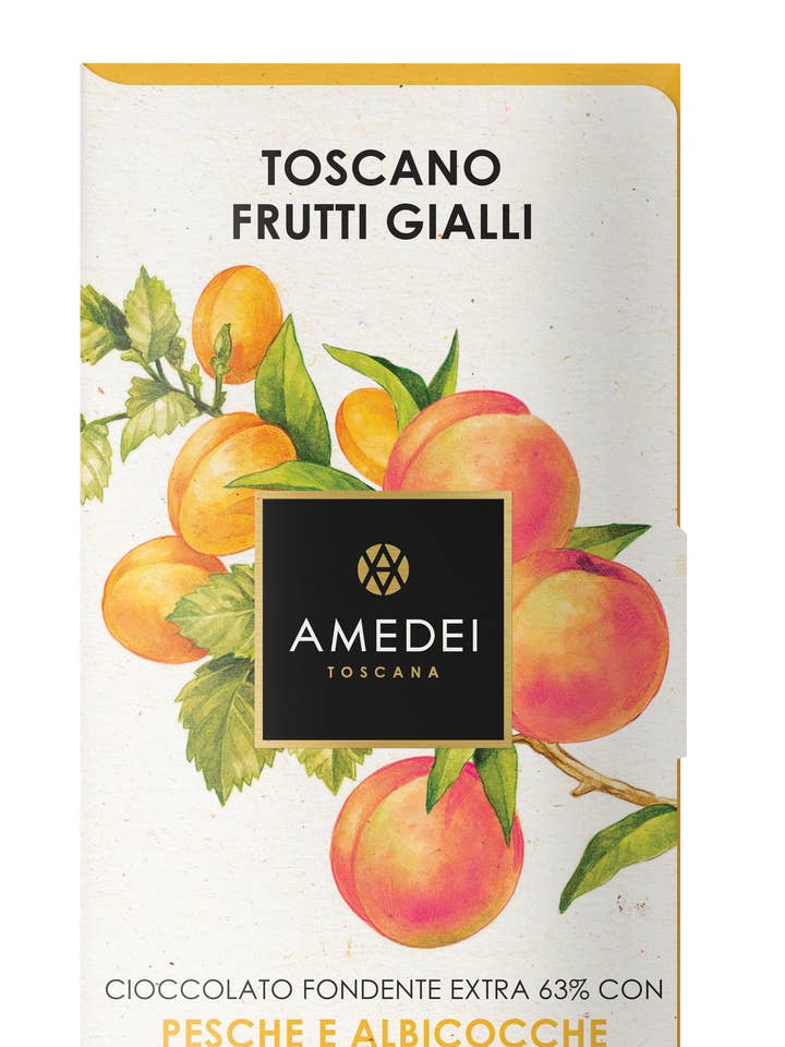 Amedei Toscano Blond, Dark Chocolate W/ Peach And Apricot for wholesale by Amedei Toscana