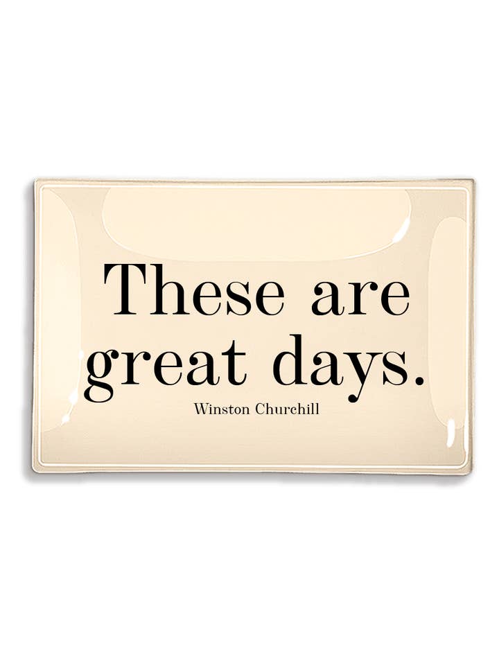 These Are Great Days Decoupage Glass Tray for wholesale by Ben's Garden