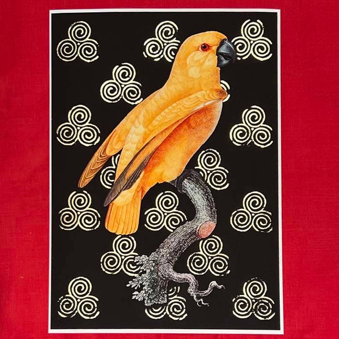 Luxury print with gold-leaf motifs - A3 - Yellow Parrot for wholesale by delaVision