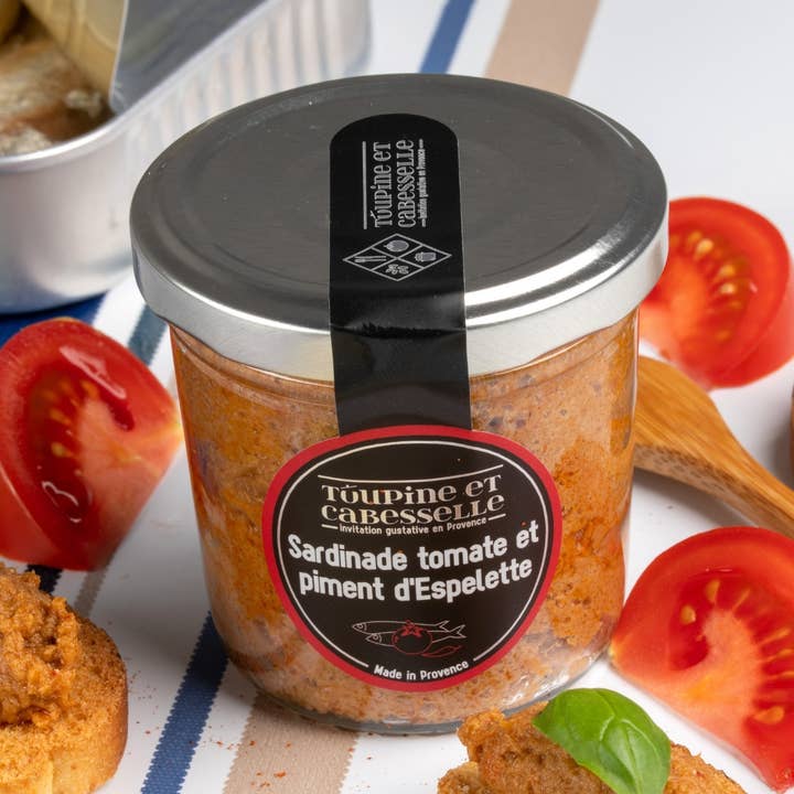 Sardinade tomate et piment d'Espelette pour la vente par Toupine et Cabesselle