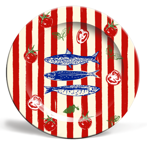 ART WOW – wholesale Tallrikar – Tallrikar 'Sardiner och Tomatstrimma Kitch0