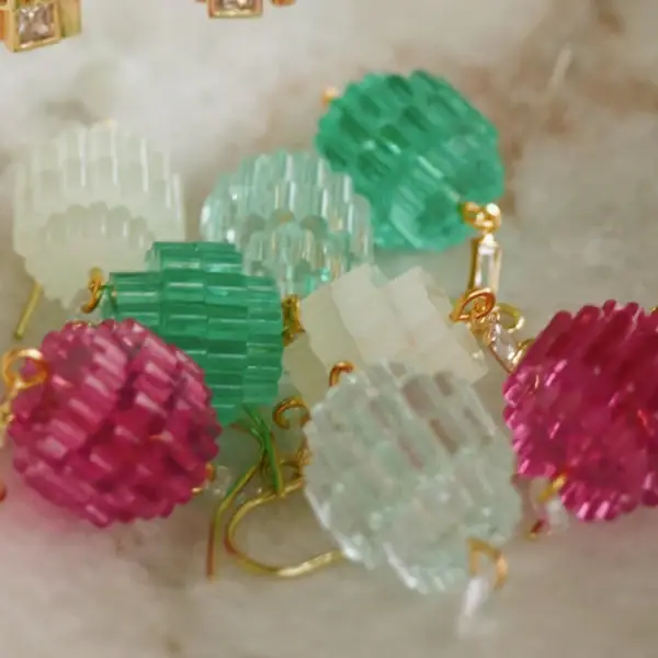 Lassoed Moon - Wholesale Dangle Earrings - Teeny Tiny Crystal Chandelearrings1