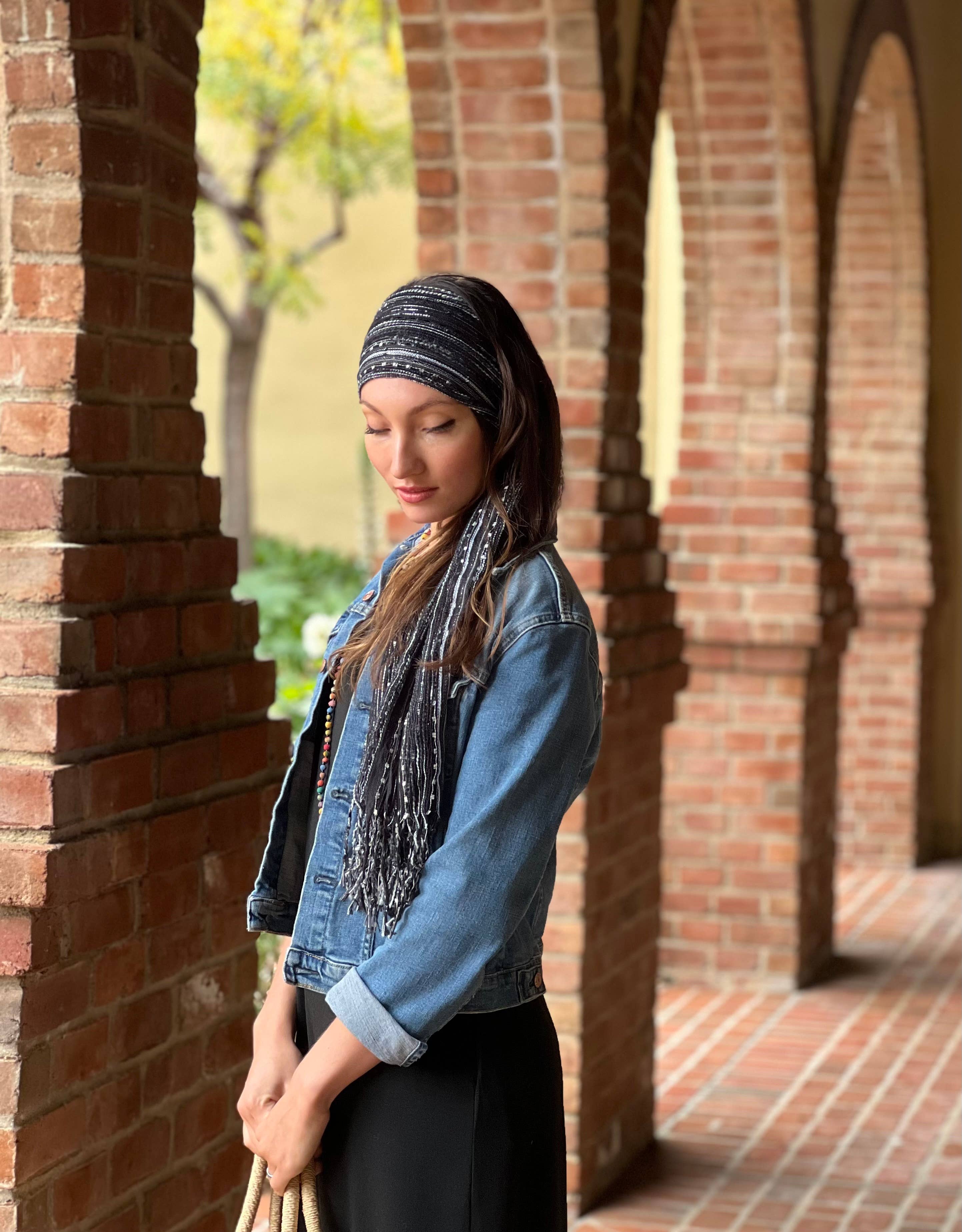 Humble Hilo – wholesale Scarf – Women's – Humble Hilo Multicolored Thread Artisan Scarf155