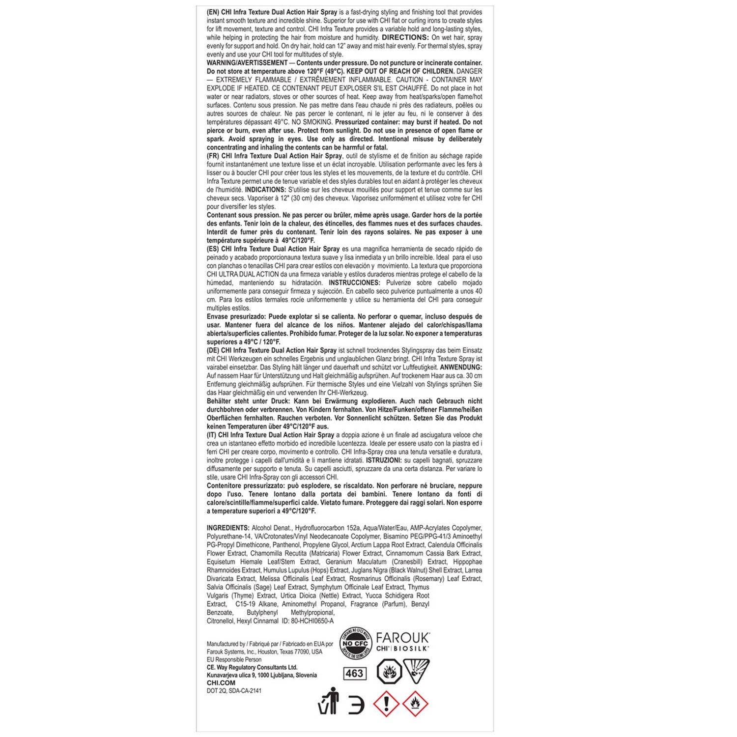 KT Supply - Wholesale Hair Spray - CHI Infra Texture Dual Action Hairspray, 10 Oz.1