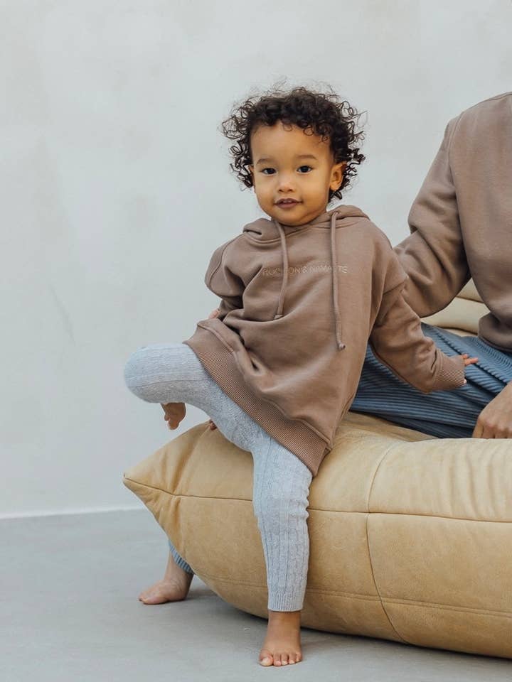 HOPE Sweatshirt com capuz para crianças - Castanho por atacado de Rock on and Namaste