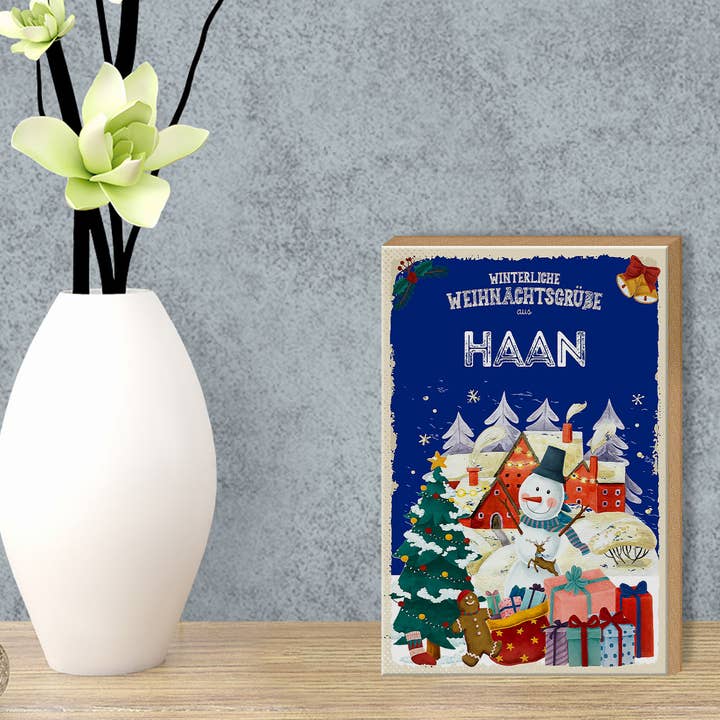 Femer - Wholesale Sign - HAAN Christmas Greetings Wooden Sign FEST 12x18cm2