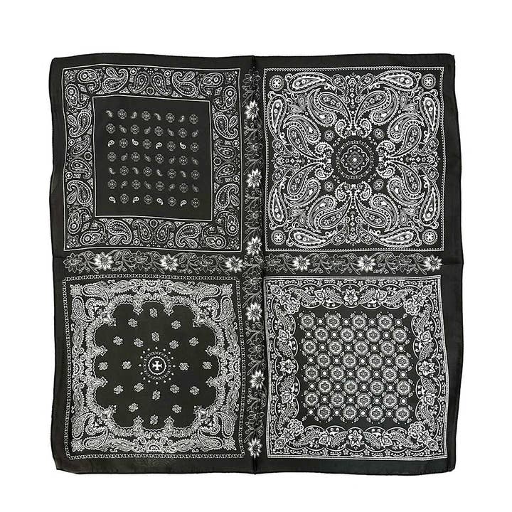 anbfashion - Wholesale Scarf - Women's - SQUARE BANDANA SCARF PAISLEY PRINT ICS10671