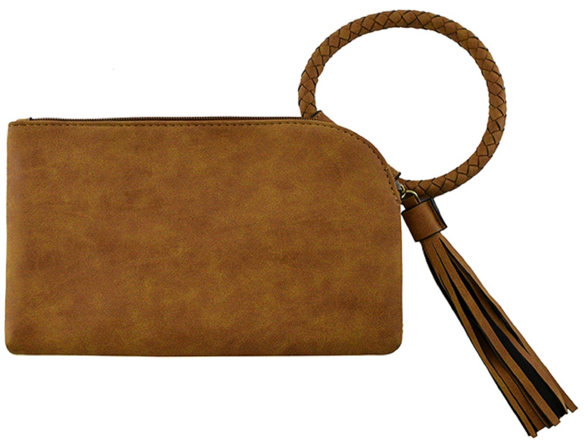 MiMi Wholesale - Wholesale Wristlet - ST204 Cheyenne Straw Wristlet/Clutch With Tassel2