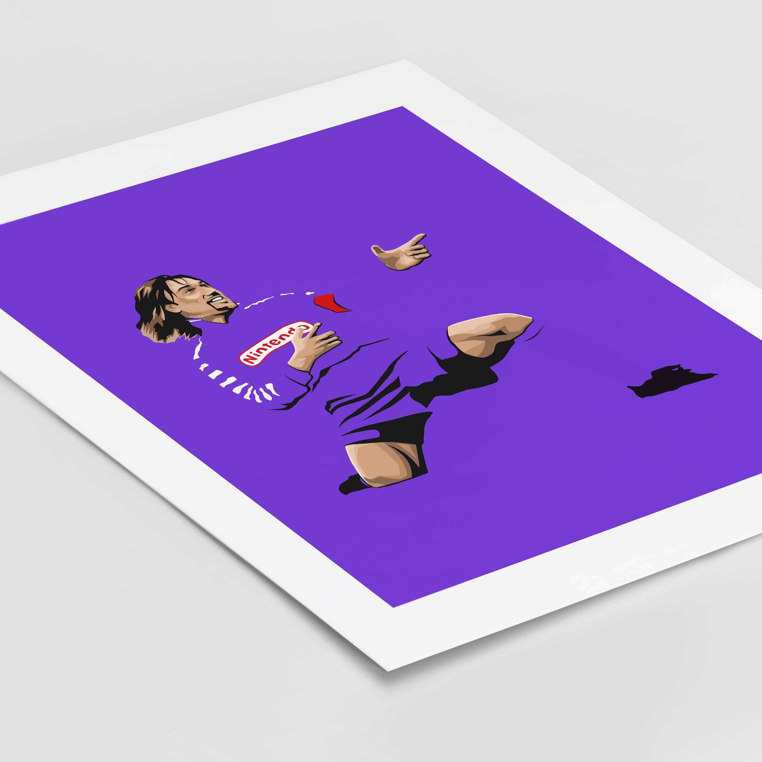 Football Devotion – wholesale Art print – Batistuta Celebration Print1