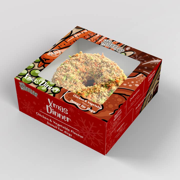 MR WUFFles – wholesale Pet treats – Dog – Christmas Dinner Donut for Dogs | Christmas Dog Treats |1