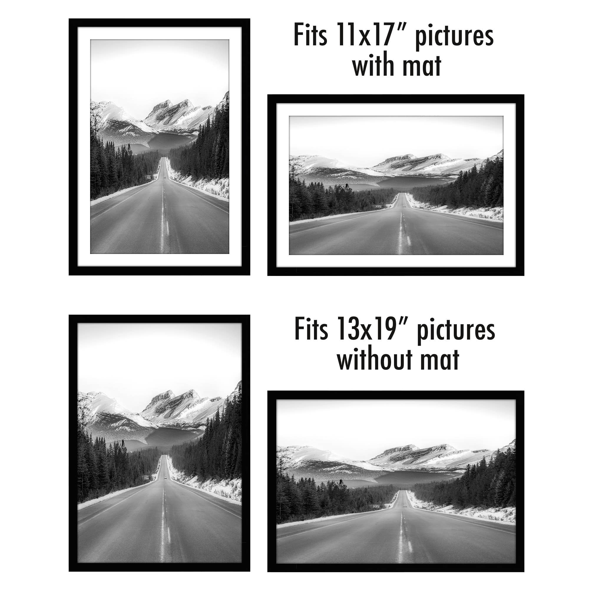 Americanflat - Wholesale Picture Frame - Americanflat Picture Frame with Mat Slim Molding (5 Pack)23