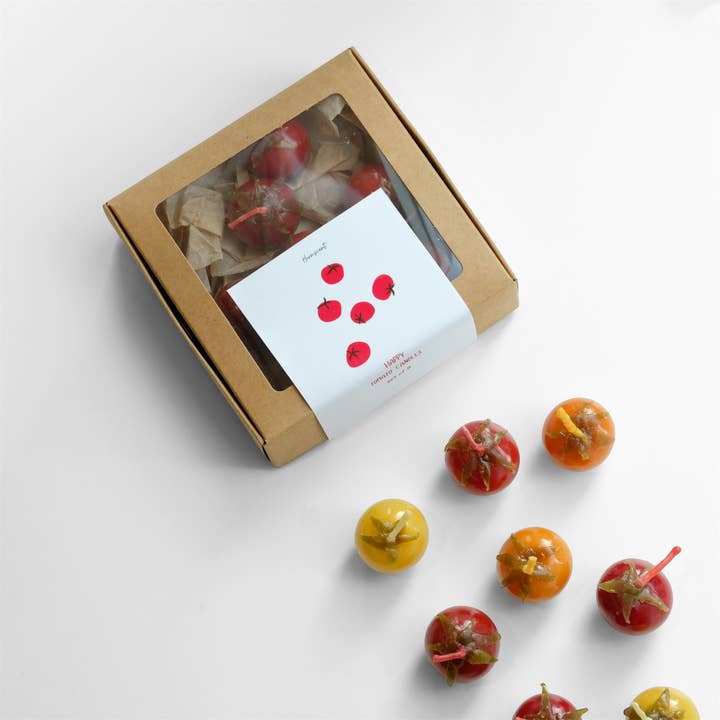 Velas de cumpleaños Happy Tomato, juego de 8. para venta al por mayor de Hormscent