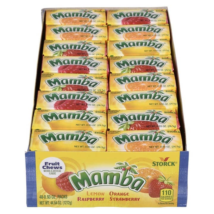 La Luna Bella - Toys - Wholesale Zuigsnoepjes - Mamba Fruit Chews 48ct LLB Snoep3