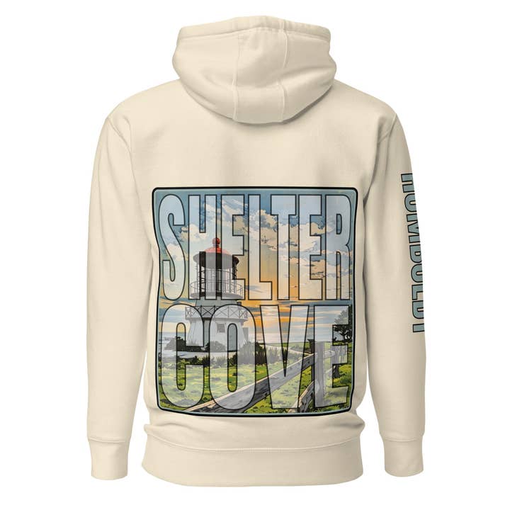 Shelter Cove Vuurtoren Humboldt Katoenen Hoodie voor wholesale door Humboldt Lost Coast Hoods