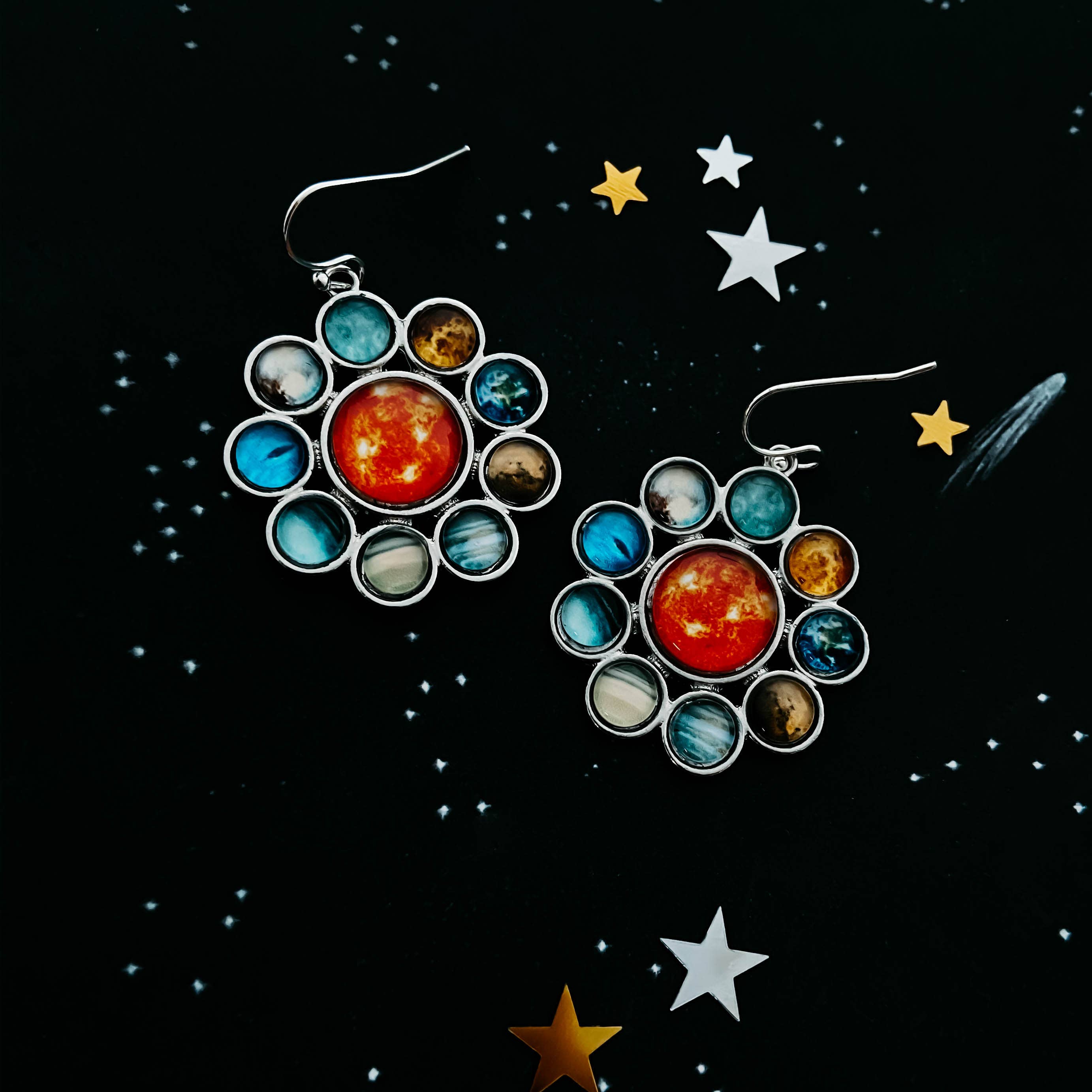 Yugen Handmade - Wholesale Dangle Earrings - Solar System Halo Earrings1