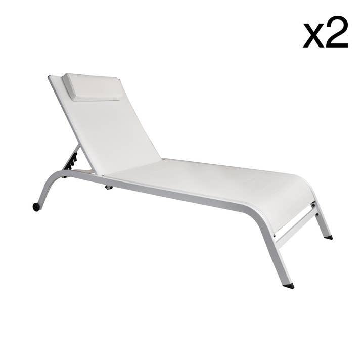 SET AUS ZWEI LIEGESTÜHLEN AUS STAHL UND WEISSEM TEXTILENE NAPOLI und andere Ergebnisse für kesser sonnenliege im Großhandel. Kostenlose Rücksendungen und 60-Tage-Zahlungsziel auf Faire im Trend auf Faire.