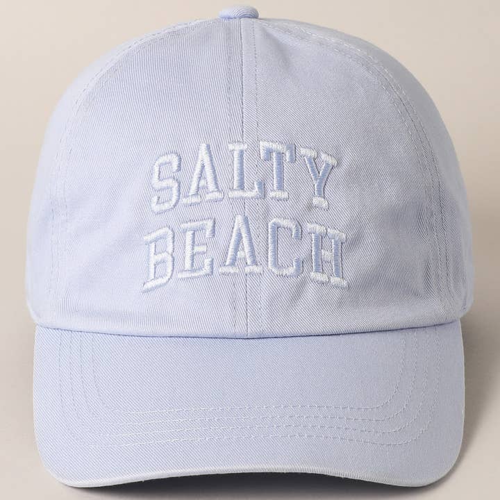Fashion City - Wholesale Baseball Cap - Women's - Salty Beach Text Embroidery Baseball Cap8