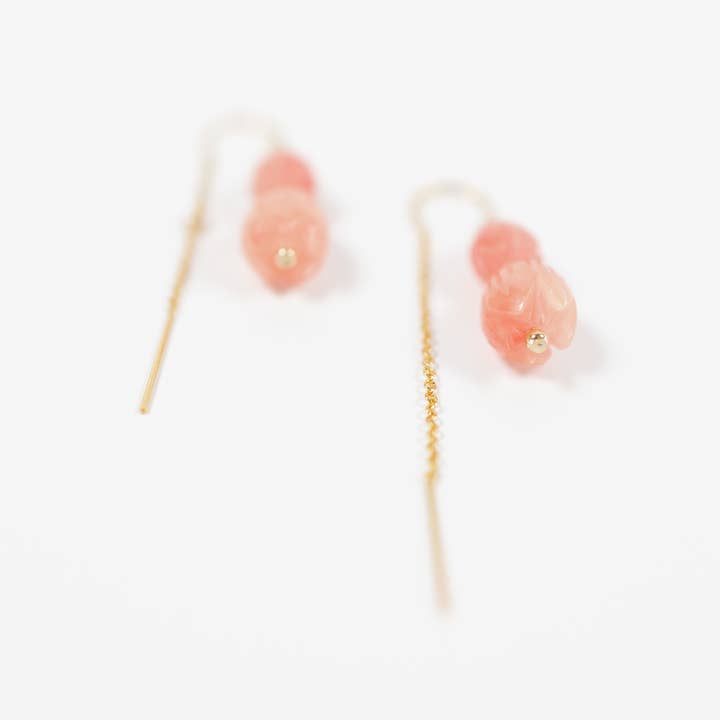 Mira Kauai - Wholesale Hangende/ronde oorbellen - Pikake dubbele oorbellen2