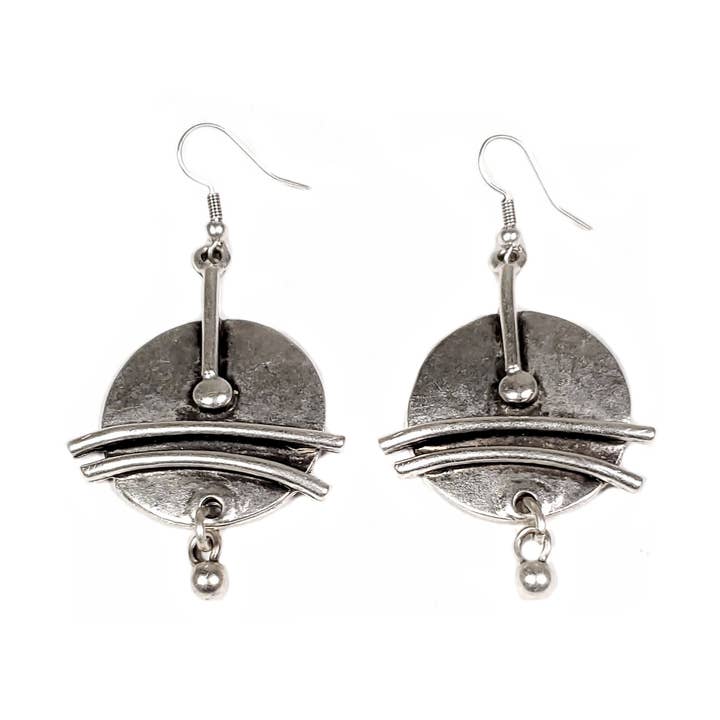 Référence ALL-3163 - Boucles d'oreilles en étain pour la vente par The Ancient Bazaar Jewelry & Accessories