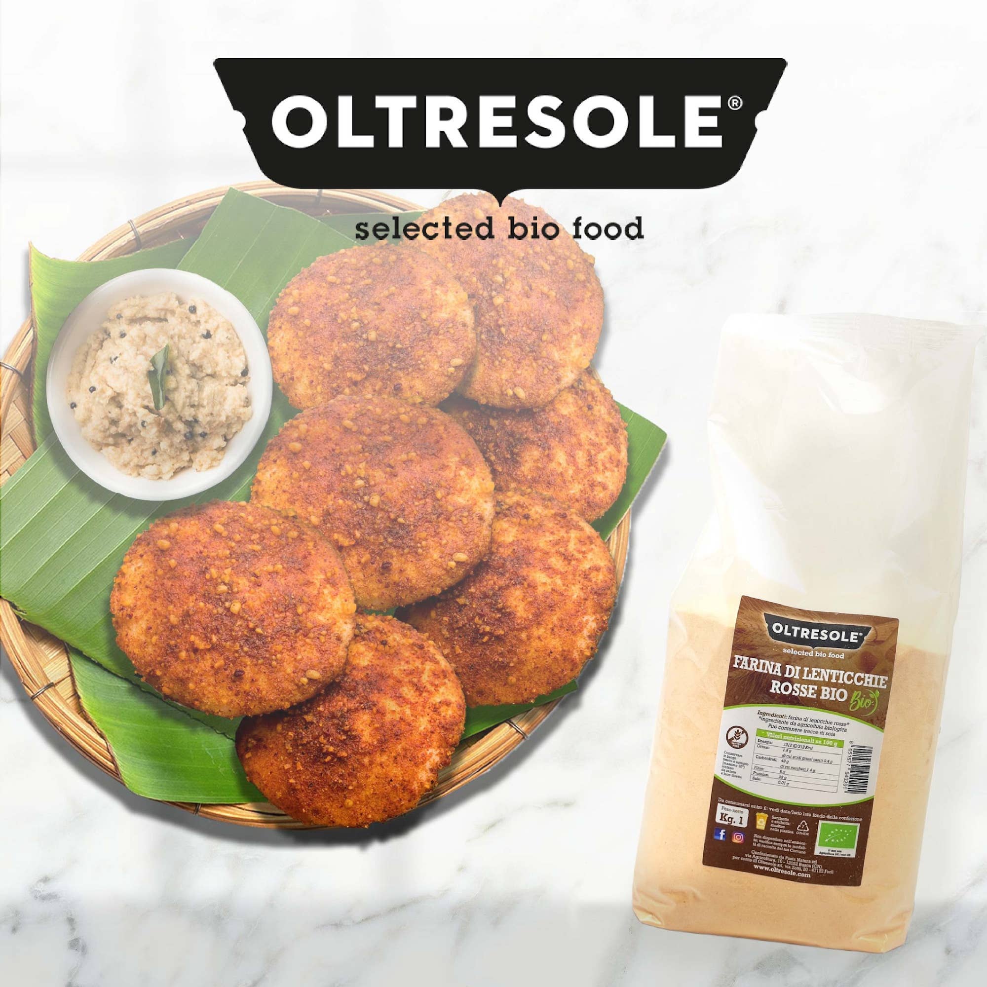 Oltresole - Wholesale Gluten-Free Flour - ORGANIC RED LENTIL FLOUR 1 Kg6