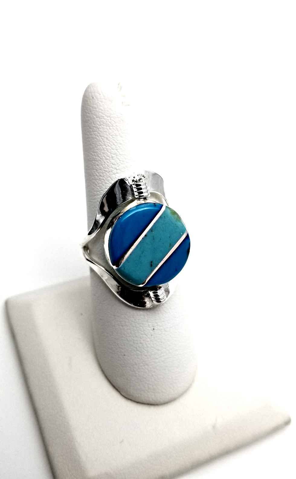 Costello International - Wholesale Cocktail/Statement Ring - Flip Large Semi-Precious Stone Inlaid Rings21