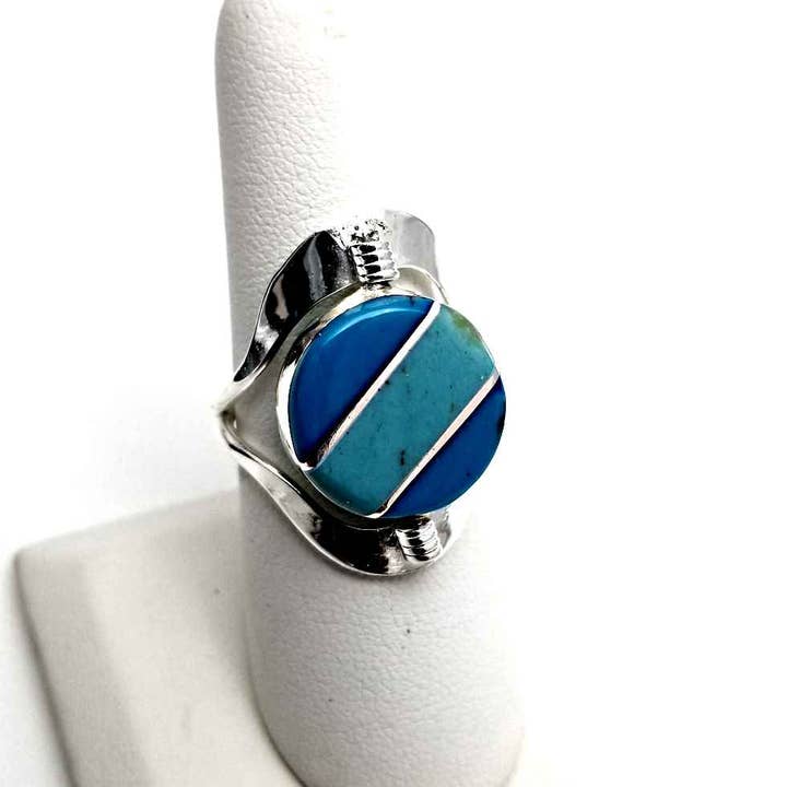 Costello International - Wholesale Cocktail/Statement Ring - Flip Large Semi-Precious Stone Inlaid Rings21